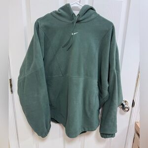 Nike Women’s Oversized Therma-FIT Fleece Pullover Hoodie in Green, Size L